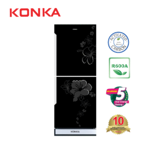 KONKA Refrigerator-KRT-315GB-Black, Upper Freezer(315 LTR)