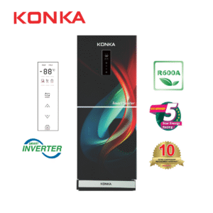 KONKA Refrigerator-KRT-315EIGB-Light Dark with Shade Upper Freezer, Digital Display with Inverter (315 LTR)